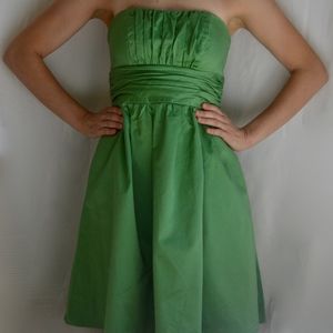 Strapless, Green Dress